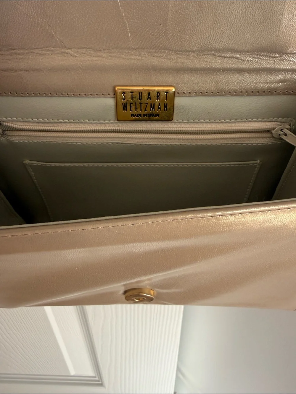 Vintage 80s 90s Stuart Weitzman Metallic Gold Bag